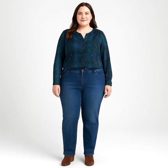 Gloria Vanderbilt Amanda Medium Wash Flawless Flex Denim Jeans Womens 24W - Picture 1 of 13